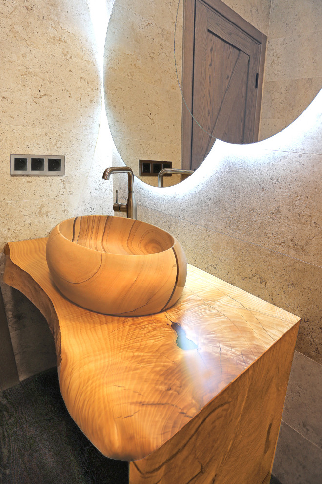 Душевая со столешницей из слэба