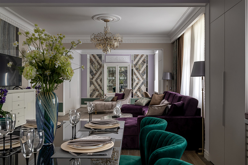 Зеркалоьное панно в гостиную