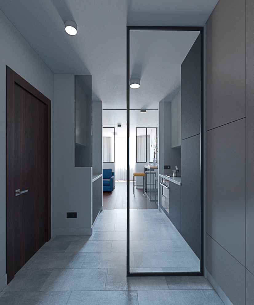 Hallway and living room. Коридор и гостиная.