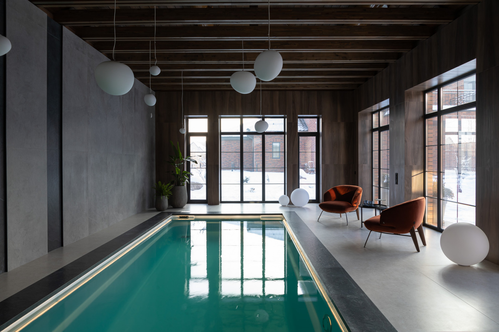 Реализованный проект банного комплекса на территории частного дома