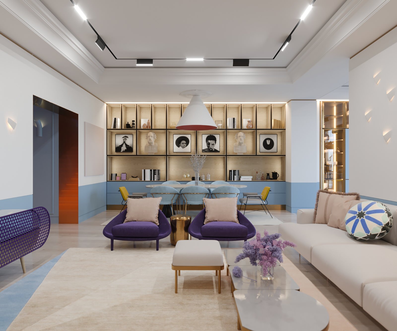 Гостиная. Таунхаус в ЖК "Парк Авеню"