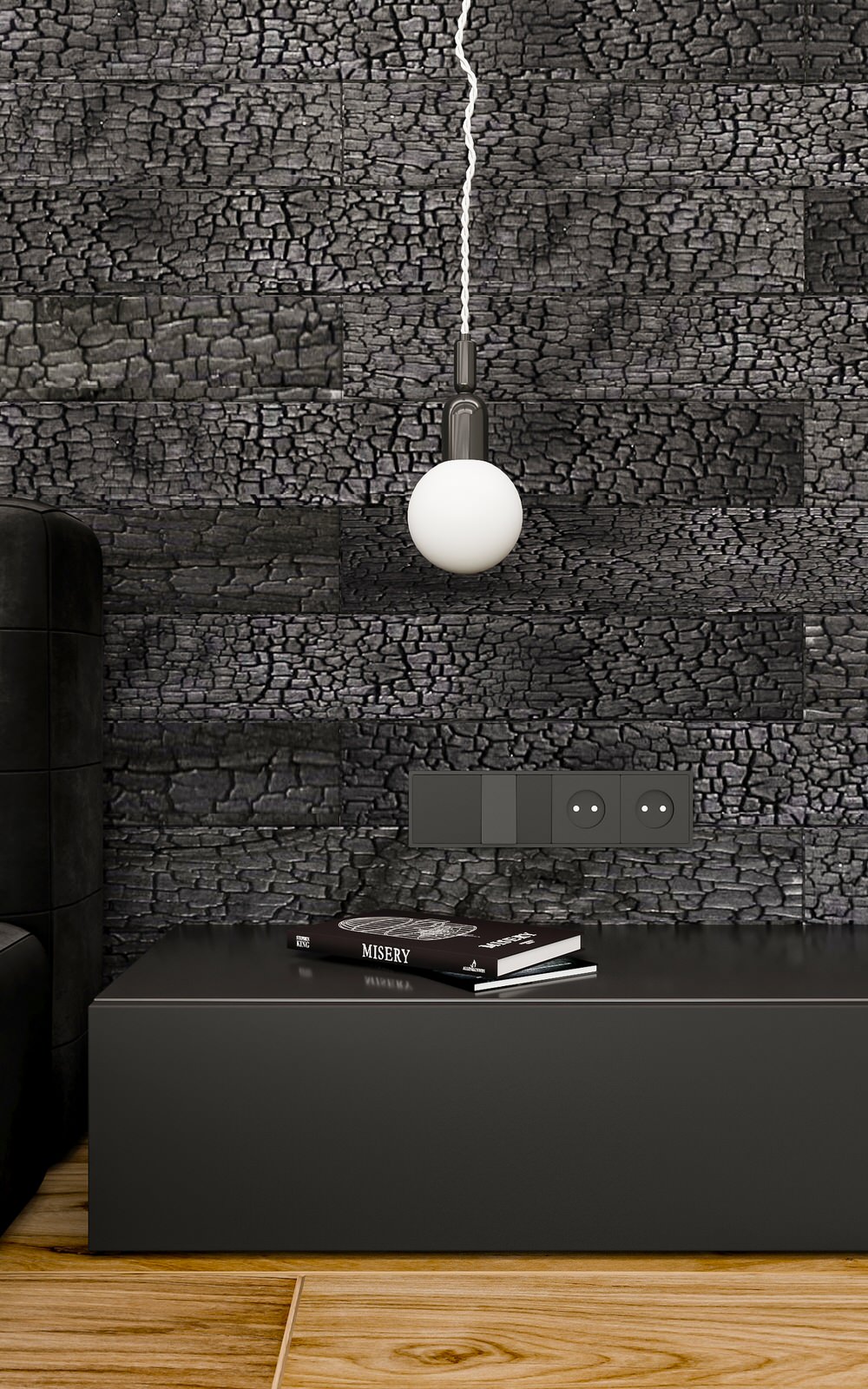 Визуализация двухуровневой квартиры в стиле лофт