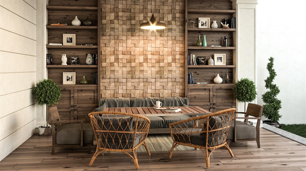 Двухэтажный дом в классическом стиле