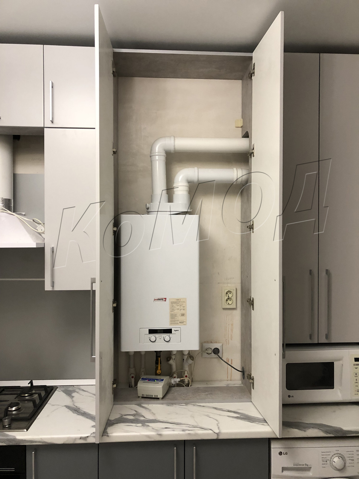 Кухня с фасадом МДФ краска