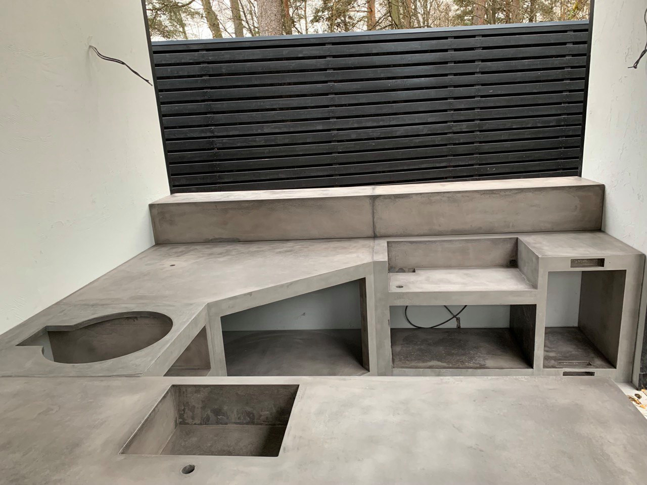 Кухонная мебель из бетона