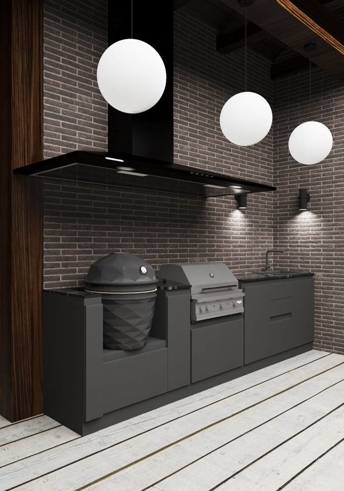 Обложка проекта: Открытая терраса с зоной барбекю