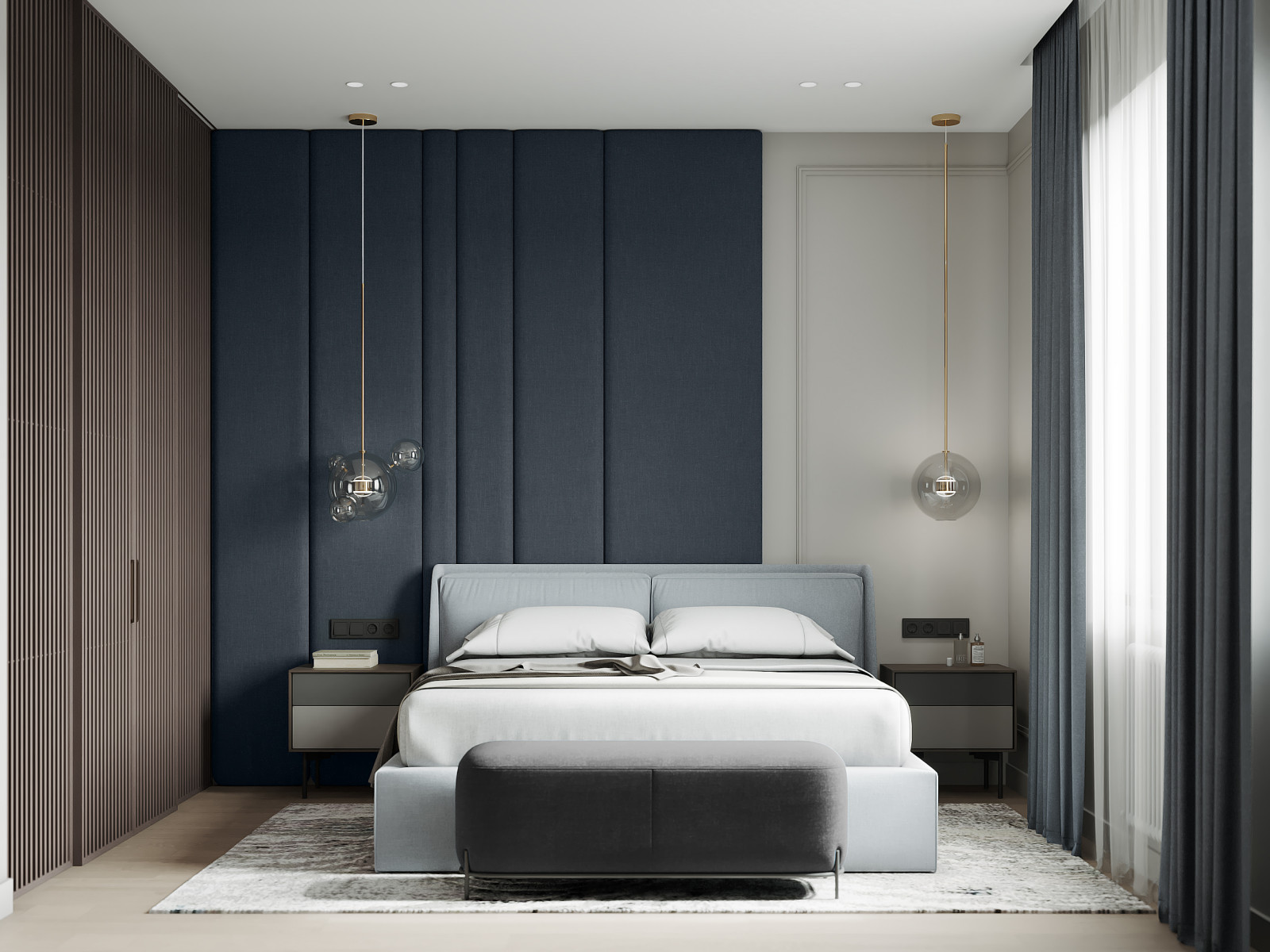 Дизайн-проект 3-комнатной картиры ЖК "Дом на Грота", 102 кв.м, Спб