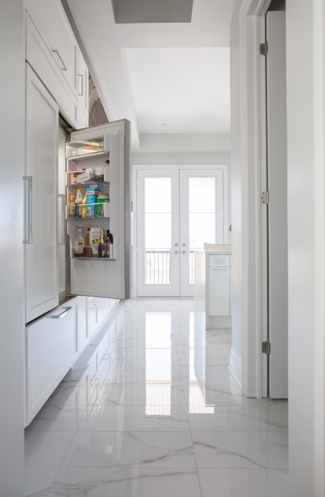 Кухня МДФ белая эмаль Сочи