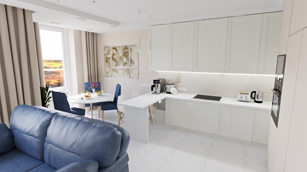 Кухня-столовая. Дневное освещение.