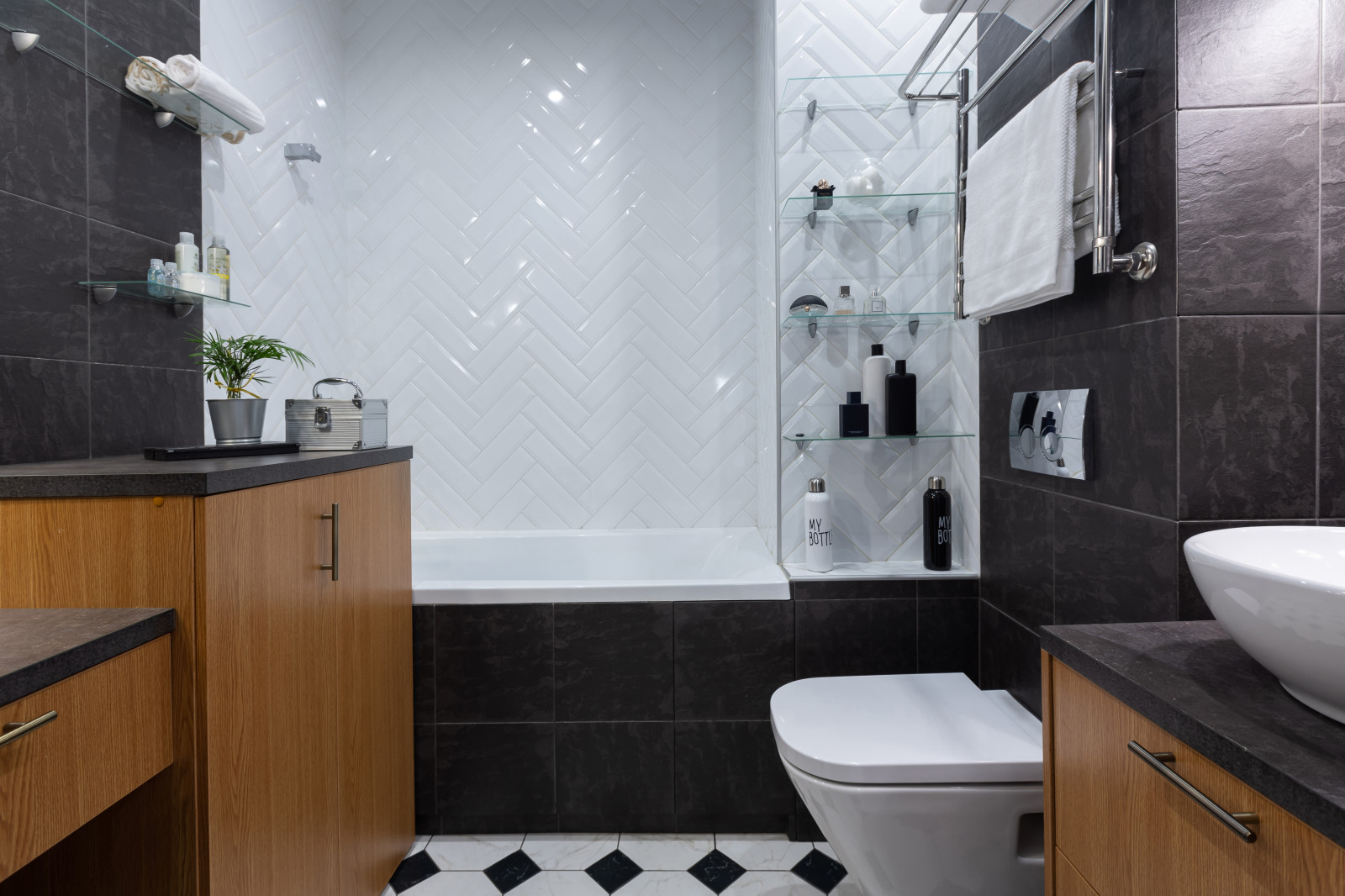 Дизайн-проект квартиры в ЖК "Новый Оккервиль" Минимализм с яркими акцентами 36м2