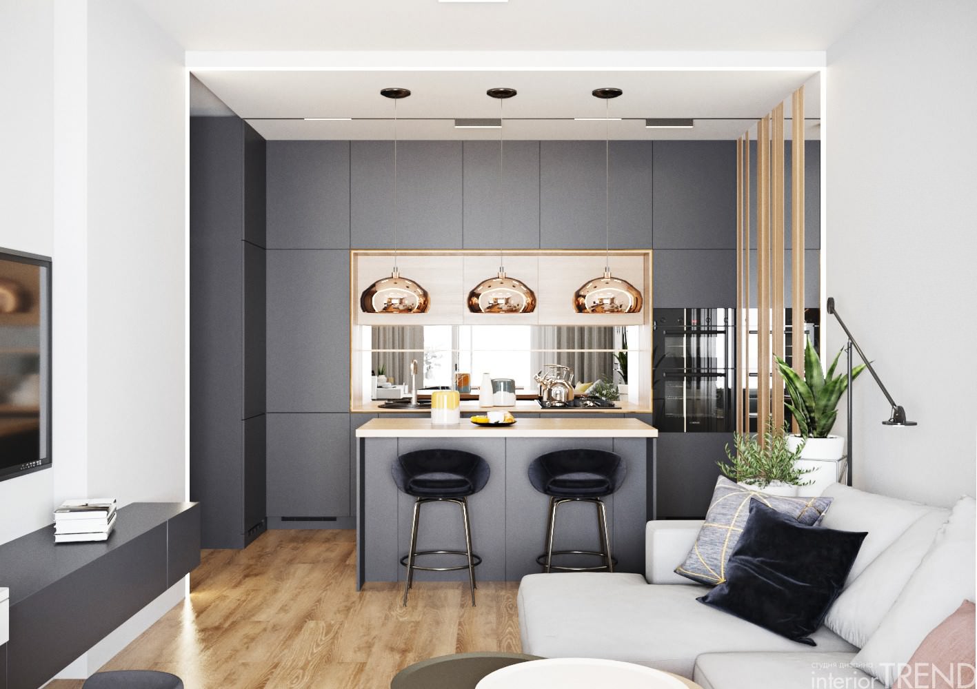 Дизайн интерьера квартиры в ЖК Клевер парк