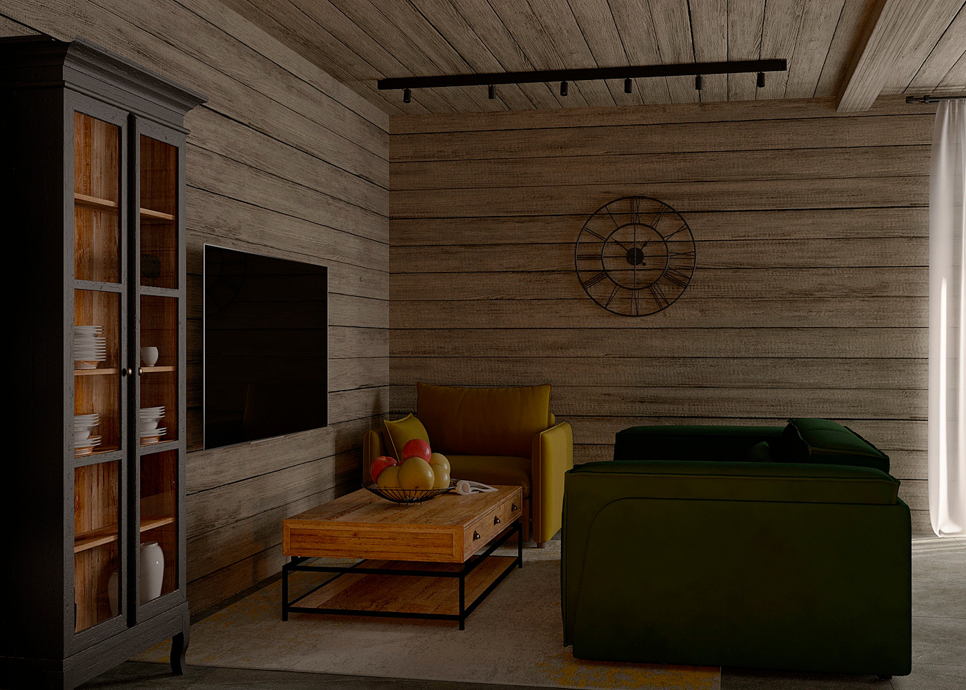 Кухня-гостиная в доме-бане (Краснодарский край)