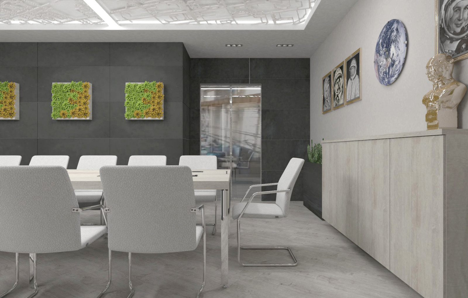 Переговорная с комнатой отдыха.