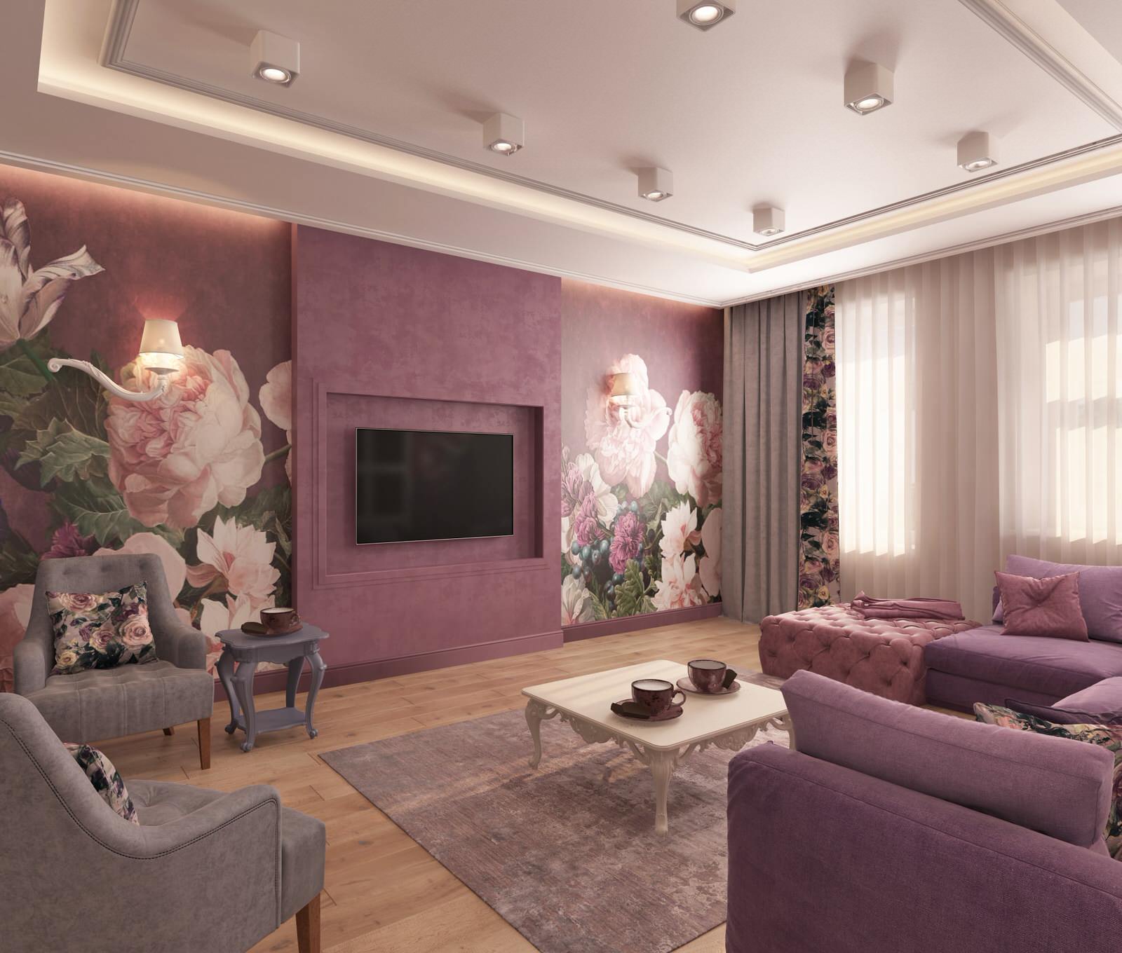 Эклектичный интерьер в ЖК Петровский, 100 кв. м. (г. Новосибирск)