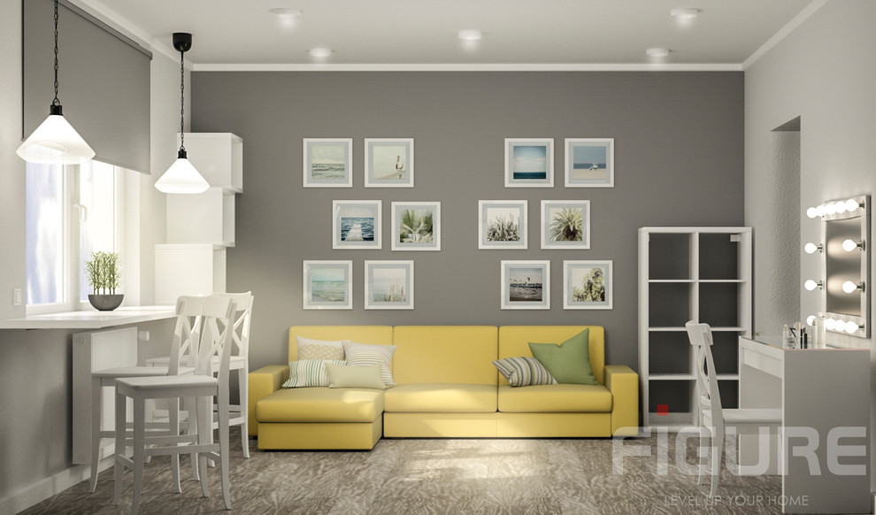 Дизайн проект спальни и гостиной ЖК "Новый Оккервиль"