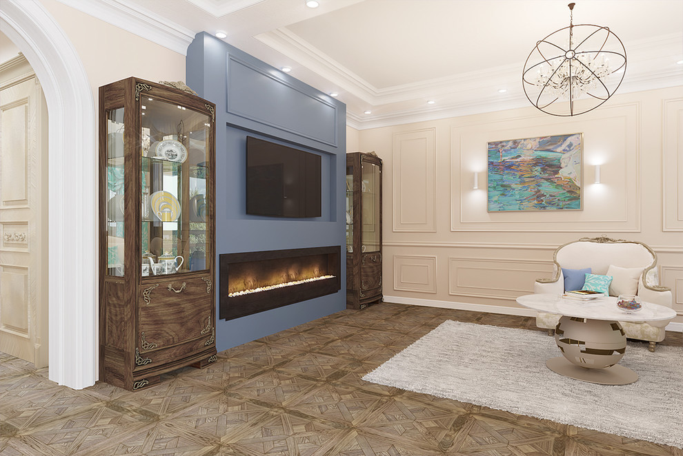 Дом. Гостиная бирюза