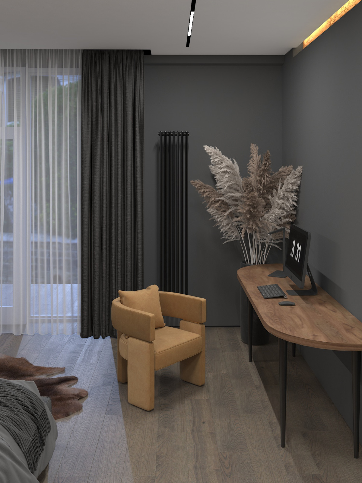 Квартира для современной семейной пары. Спальня