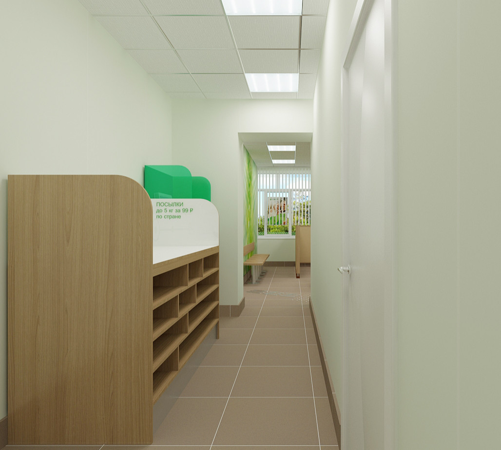 Дизайн-проект отделения ПАО Сбербанка Омская обл. г. Муромцево