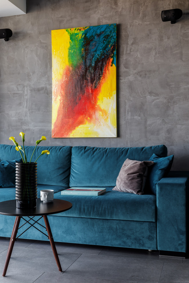 Квартира с бирюзовым акцентом