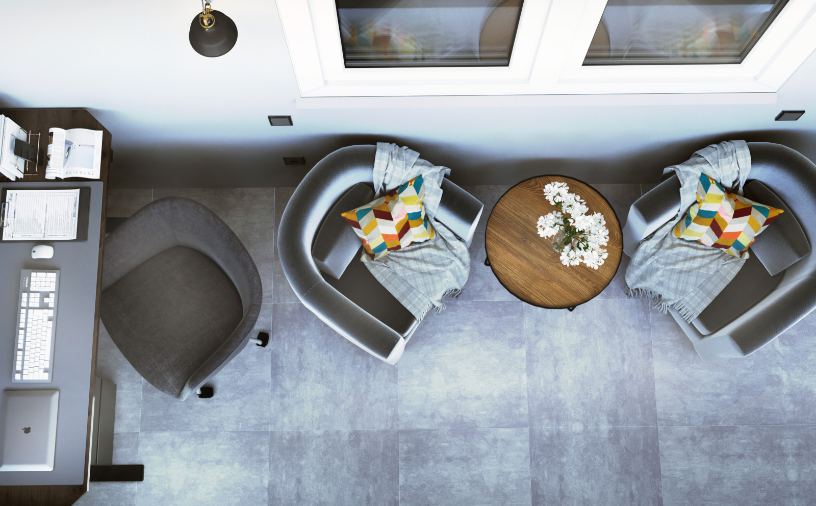 Спальня с гардеробной и балконом