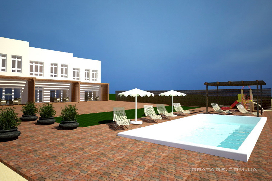 Обложка проекта: Ландшафт таунхаус