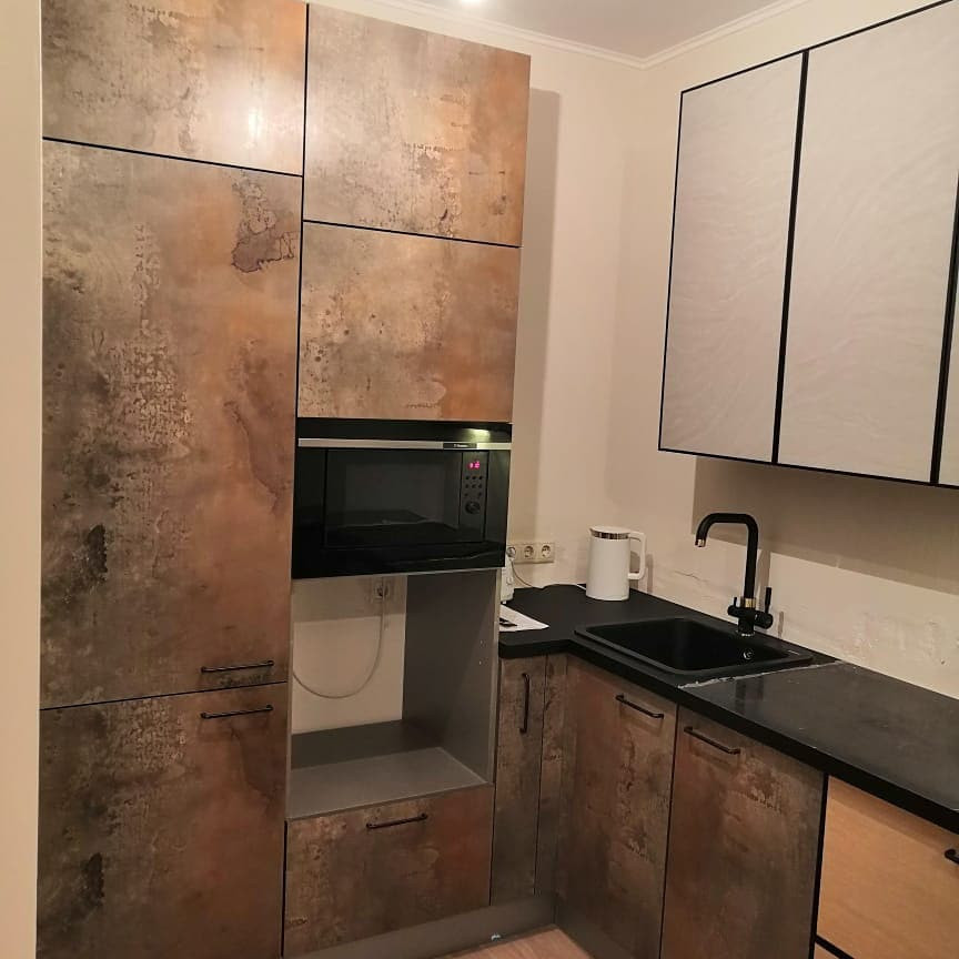 Обложка проекта: Кухня "Ржавчина" со столешницей "Феникс"