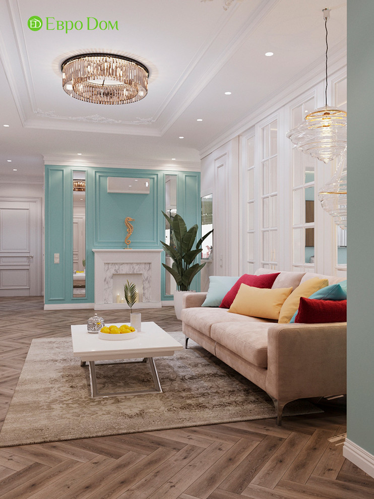 Дизайн четырехкомнатной квартиры 110 кв. м в стиле неоклассика. Фото проекта