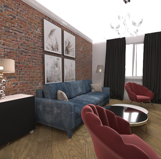 Обложка проекта: Гостиная лофт