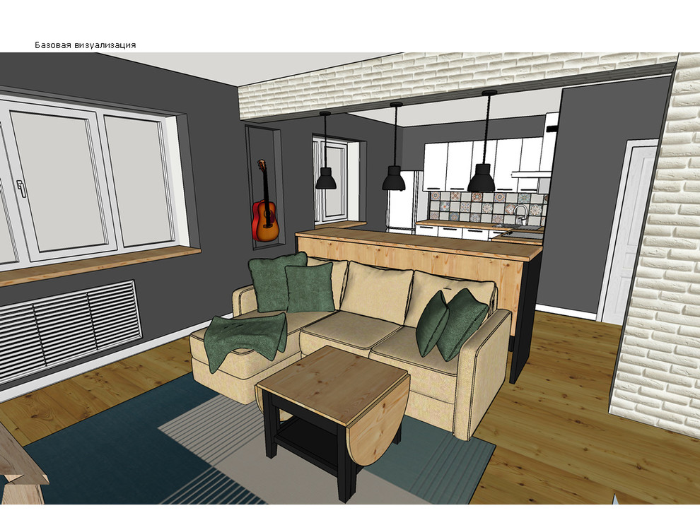 Скандинавский интерьер для молодой семейной пары