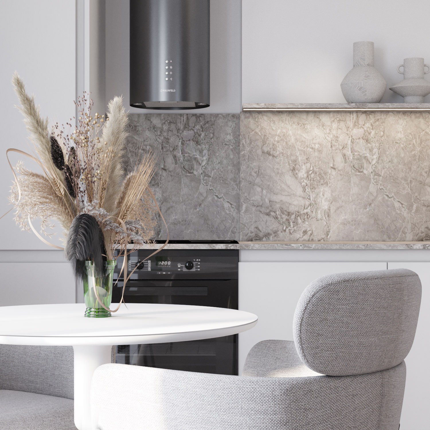 Дизайн  интерьера студии ЖК Аквамарин