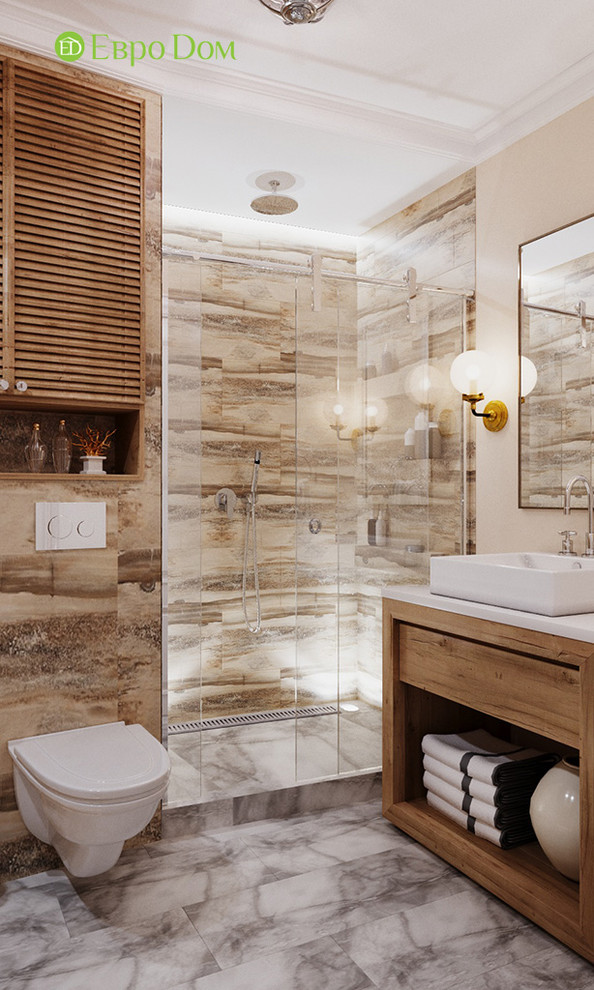 Дизайн трехкомнатной квартиры 83 кв. м в стиле неоклассика. Фото проекта