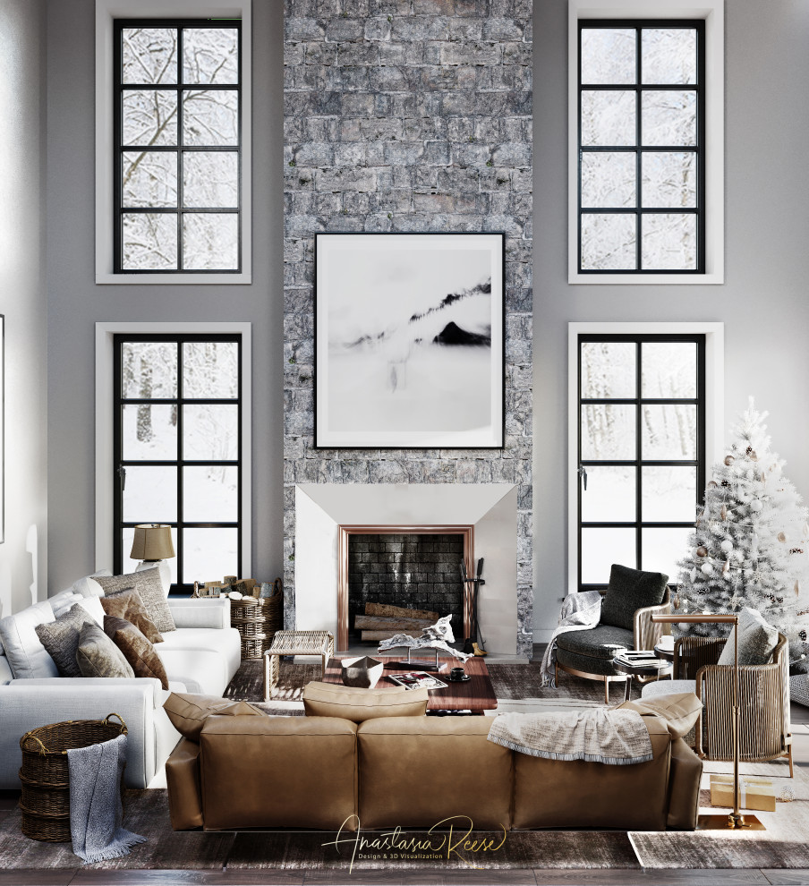 Обложка проекта: Дизайн проект дома "Рождественское утро"