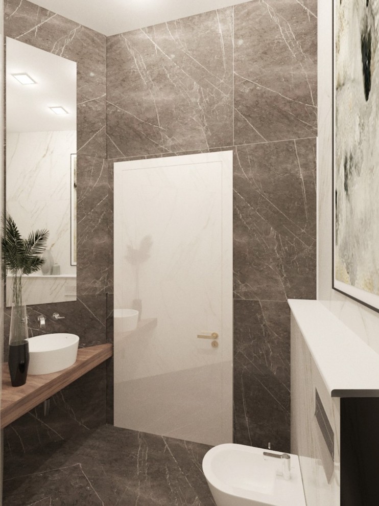 Современный интерьер загородного дома - санузел