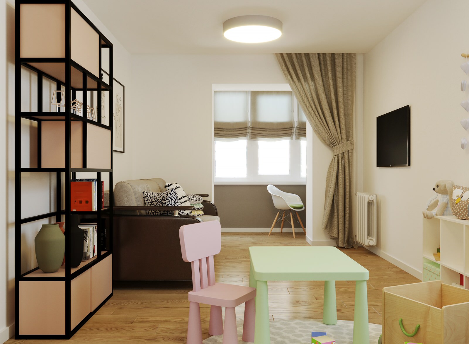 визуализация жилой комнаты