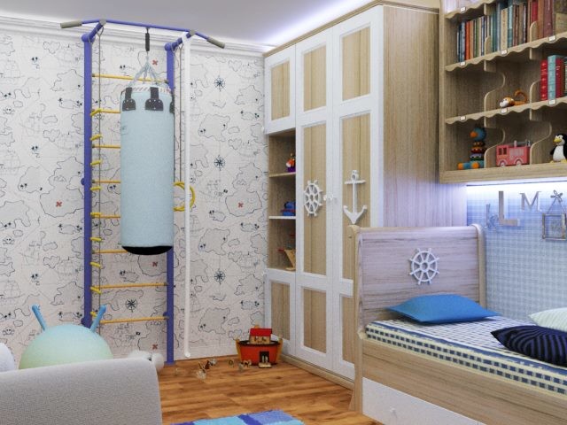 Детская со шведскими обоями