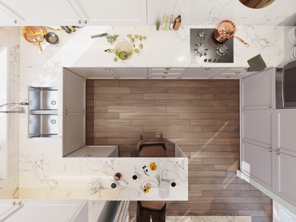 Кухня - столовая в частном доме в Подмосковье