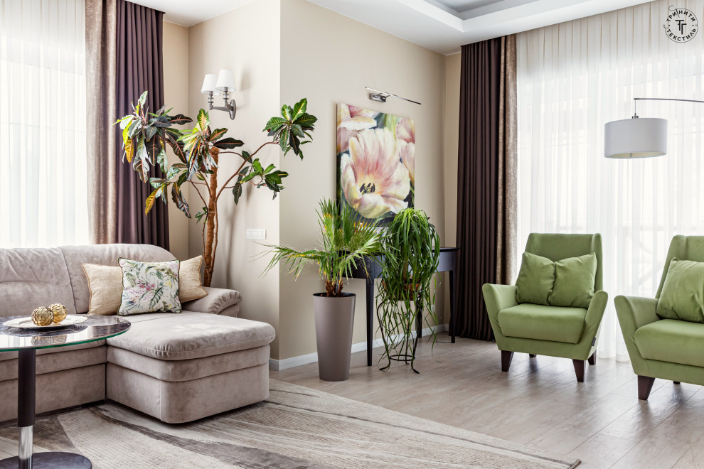 Уютное текстильное оформление загородного дома