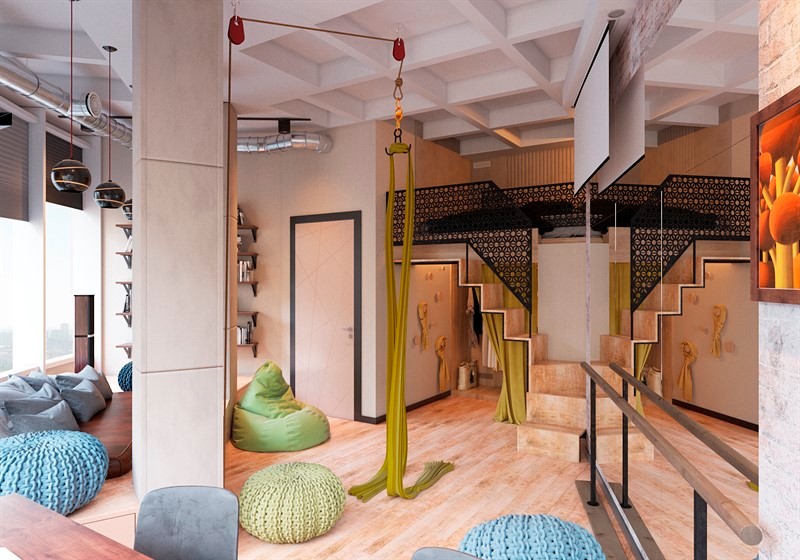 Необычный лофт для необычной семьи