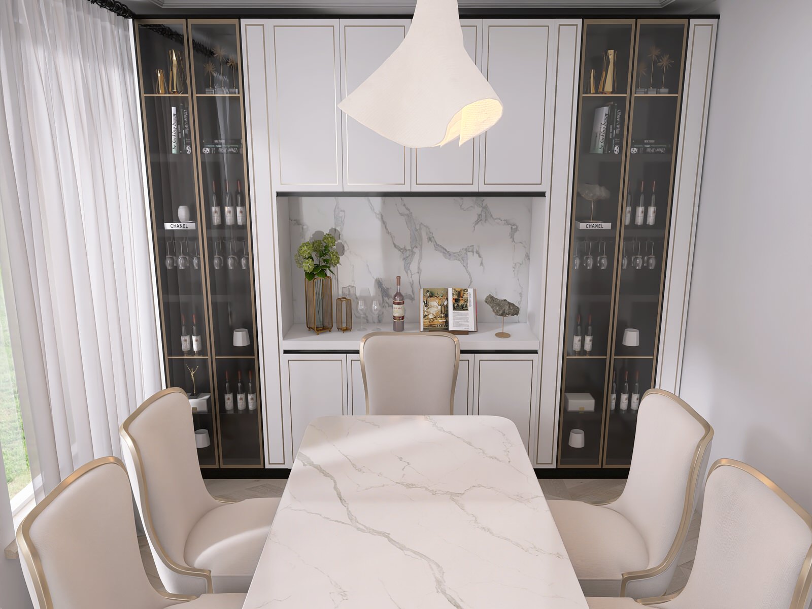 Дом с винтовой лестницей в центре