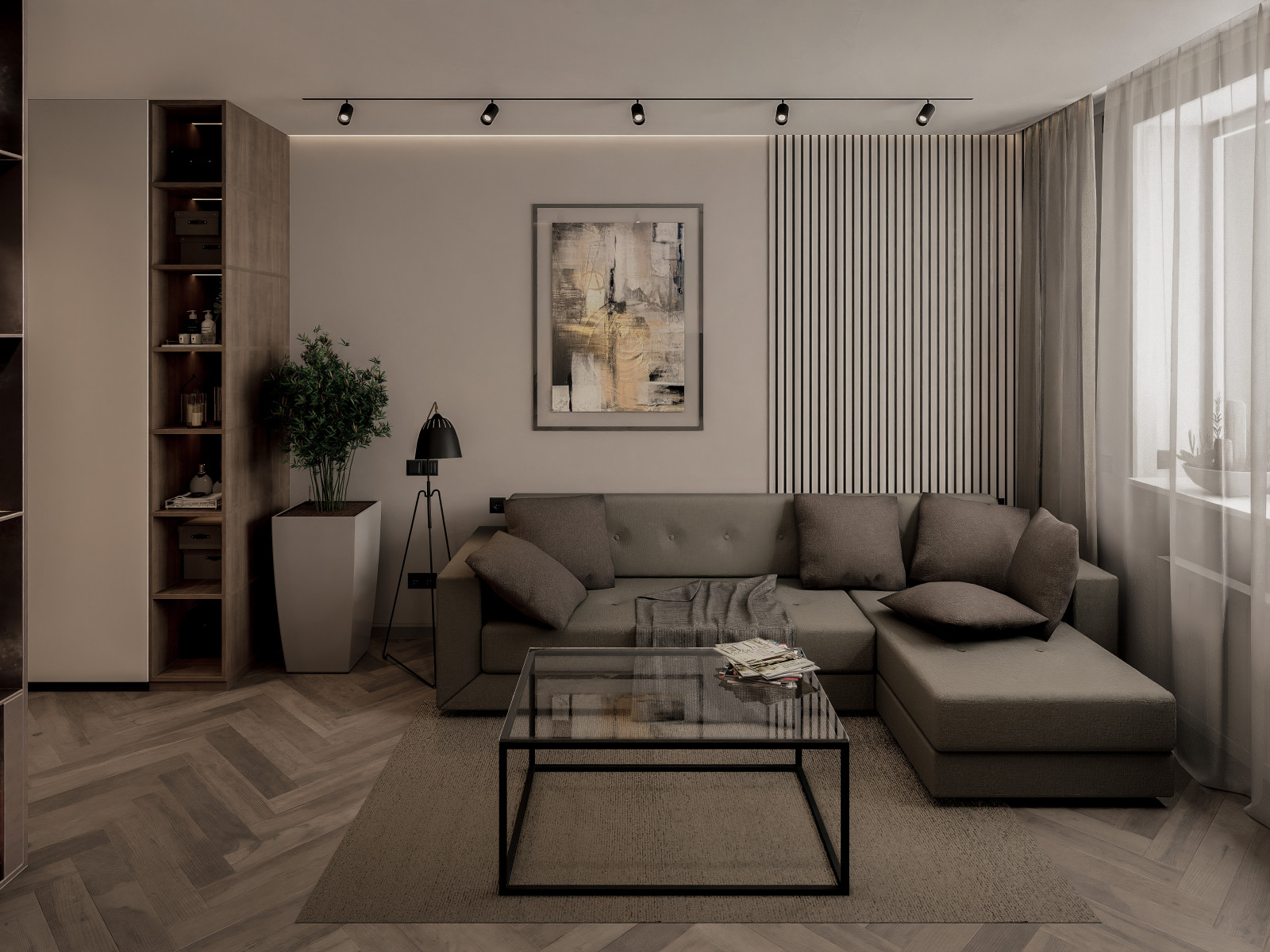 Обложка проекта: Дизайн-проект двухкомнатной квартиры 69 м²