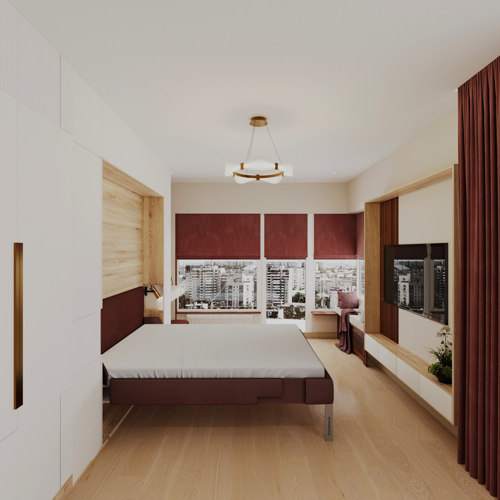 Семейная гармония: тёплый интерьер с яркими акцентами