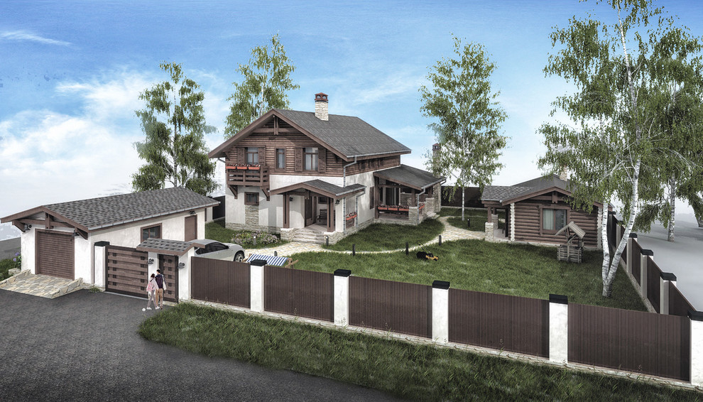 Индивидуальный жилой дом с баней и гаражом в деревне Труфаново