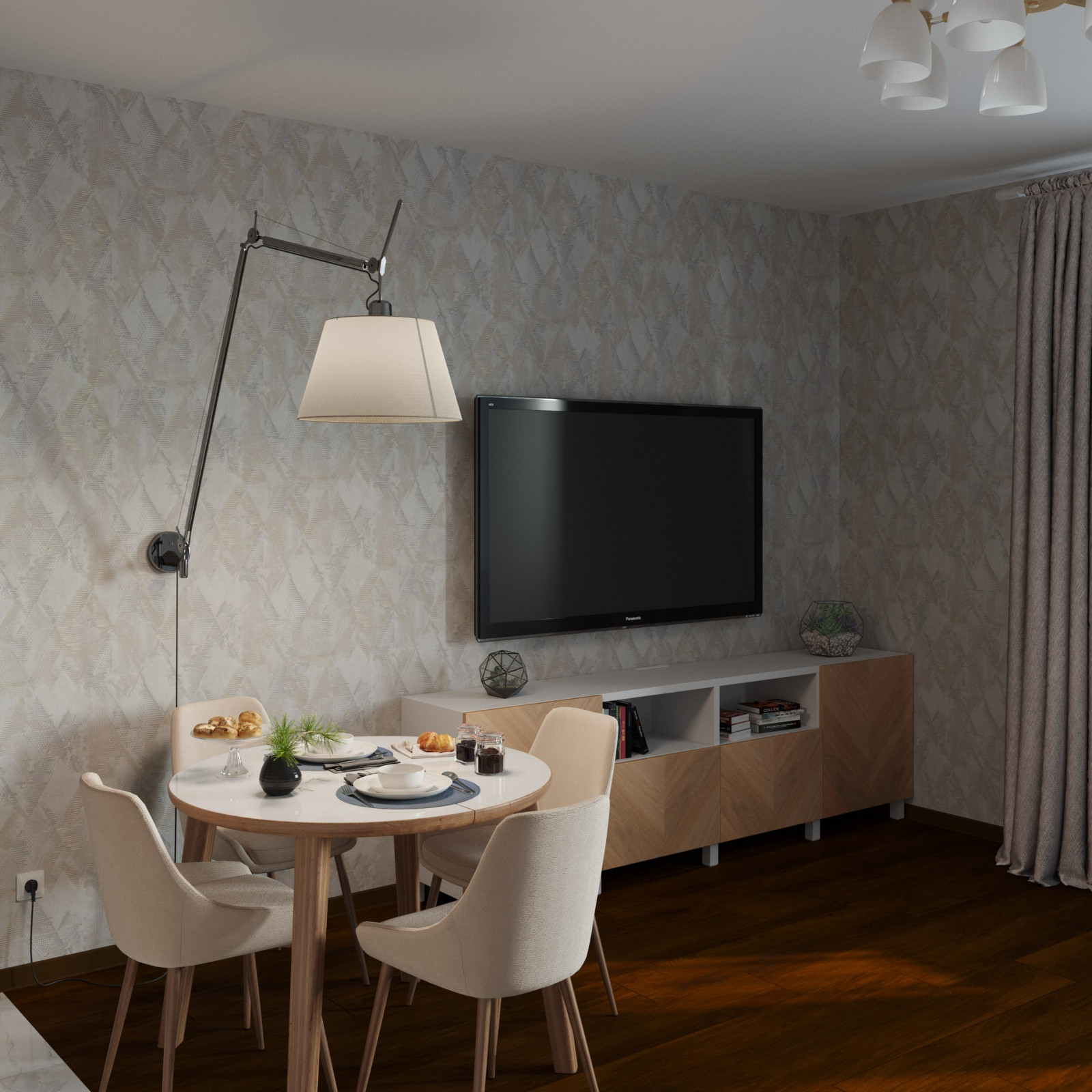 Обложка проекта: Спальня, детская и кухня в ЖК Статус