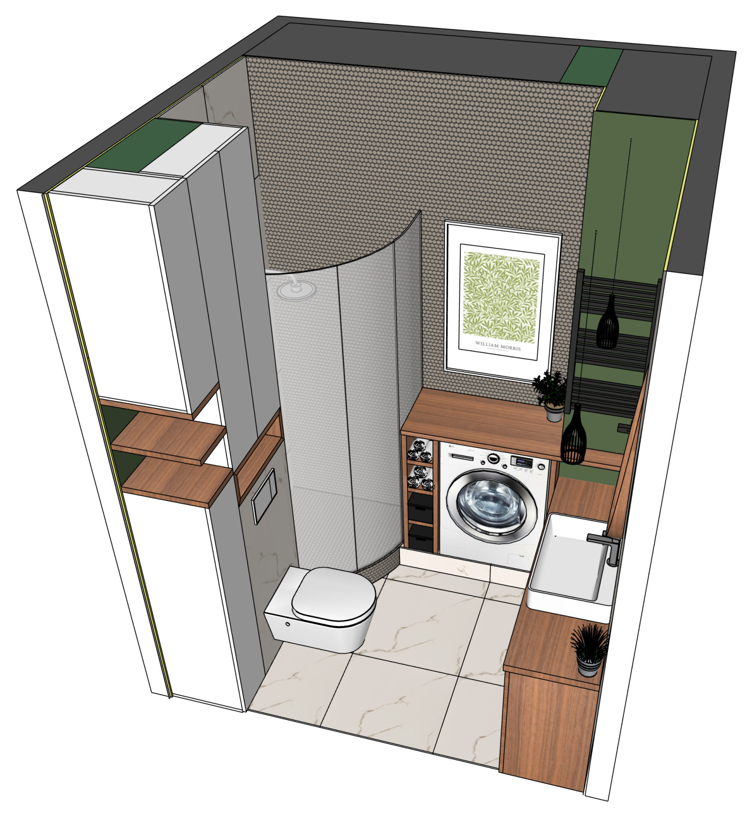 Санузел 3,8 кв.м на Лиговском проспекте (ЖК Первый Квартал).