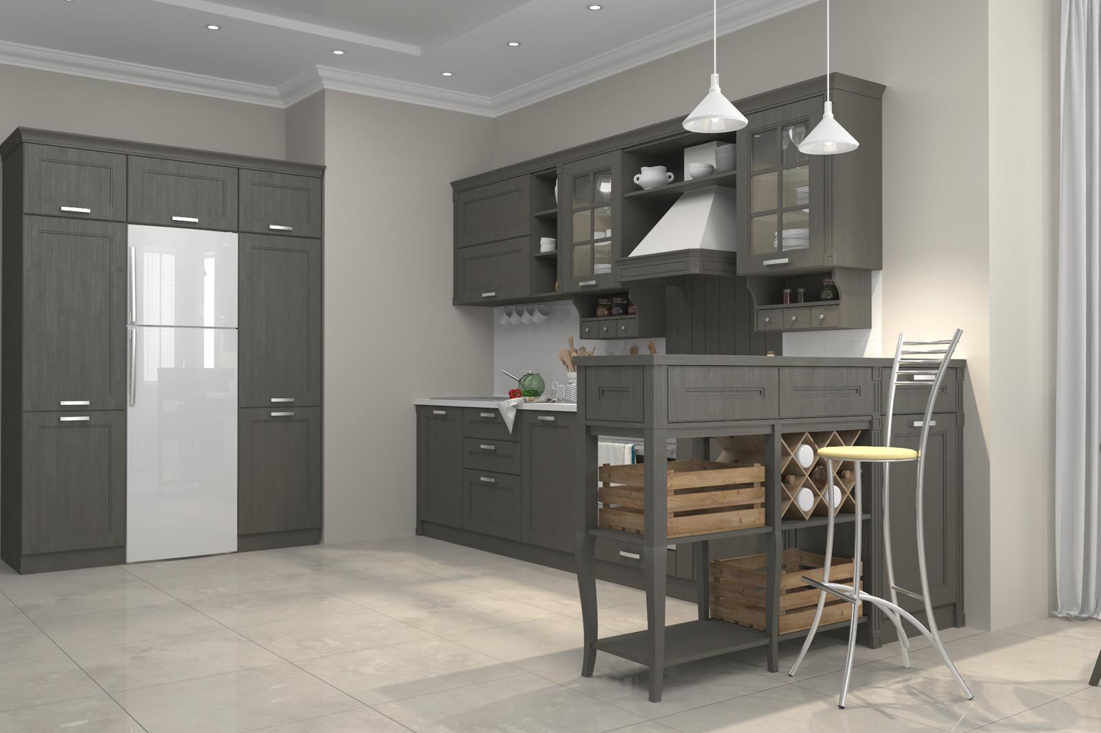 Дизайн проект кухонного гарнитура "Viva" неоклассика