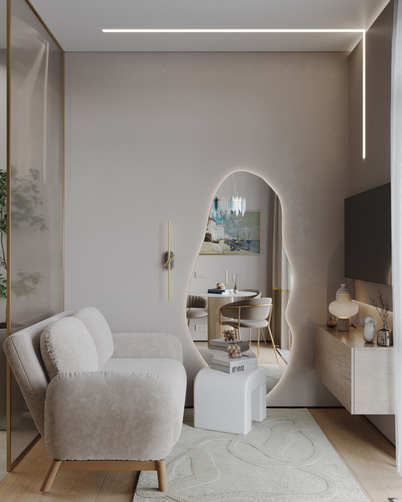 Дизайн интерьера однокомнатной квартиры "1к. квартира в ЖК Russian Design Distri