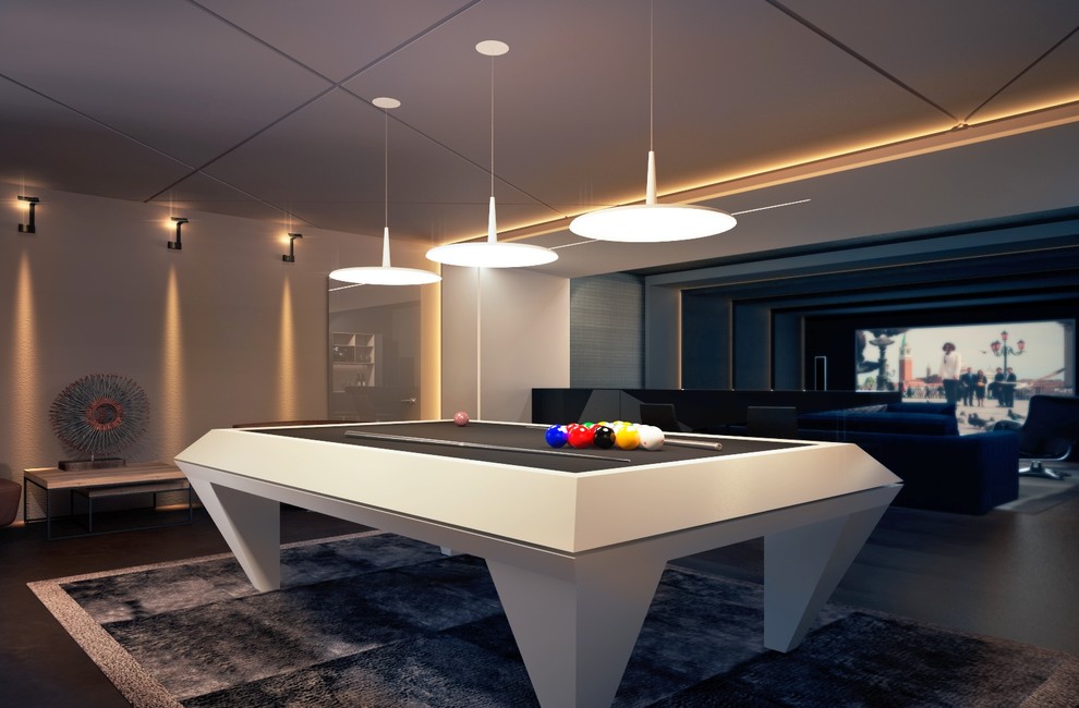 Бильярдная в московском коттедже