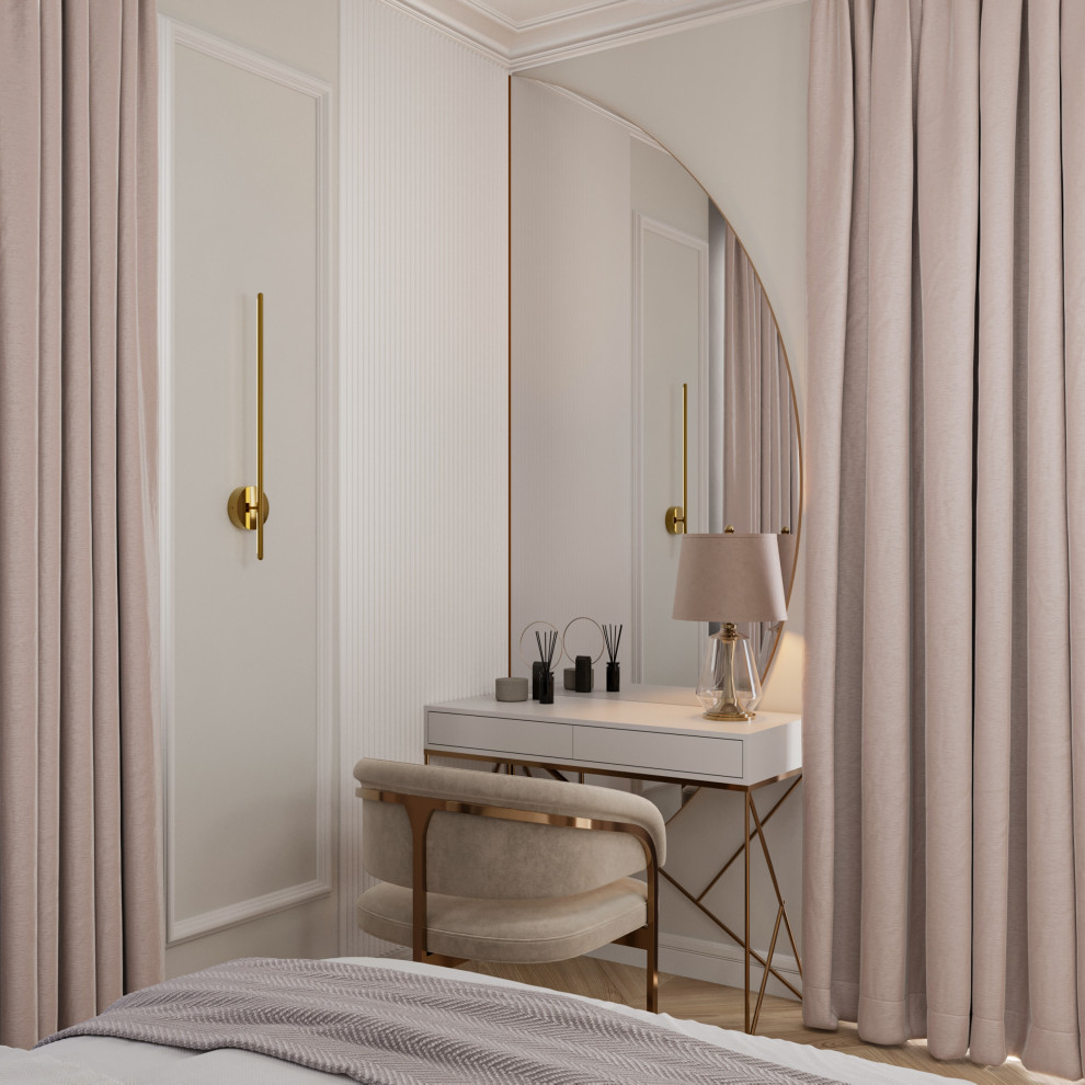 Проект квартиры в 99,2 м2 в неоклассике для молодой пары