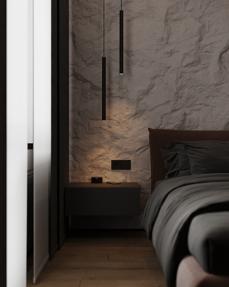 Спальня (трехкомнатная квартира в ЖК "Илмари", Пенза)