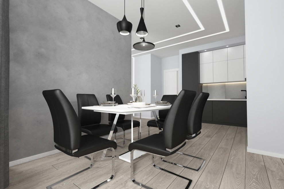 Дизайн кухни-гостиной в ЖК "Флотилия", г.Краснодар